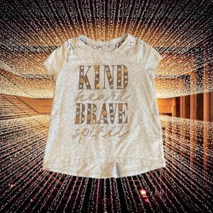 Justice Graphic Tee Lace Appliqué Hi-Low Lace Top